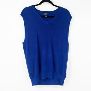 346 Brooks Brothers Supima Cotton Blue Sleeveless Sweater Vest